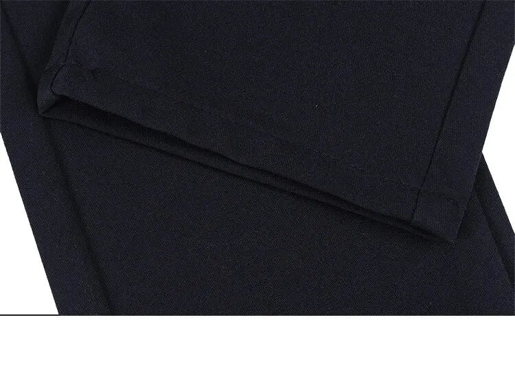 Men’s Elastic Straight Suit Pants — Business Casual Trousers