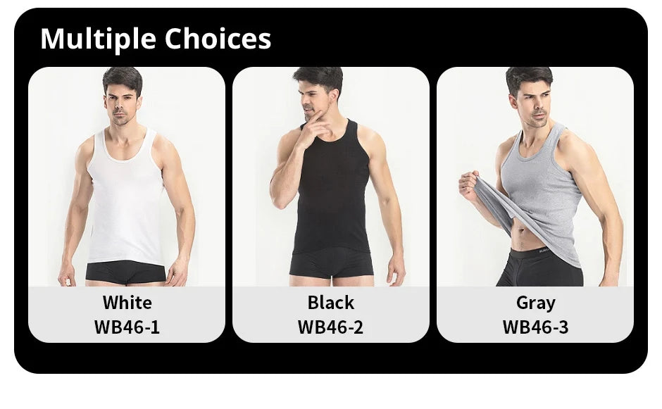 Men’s Solid Color Cotton Vest – Slim Fit Four Seasons Sports & Casual Tank